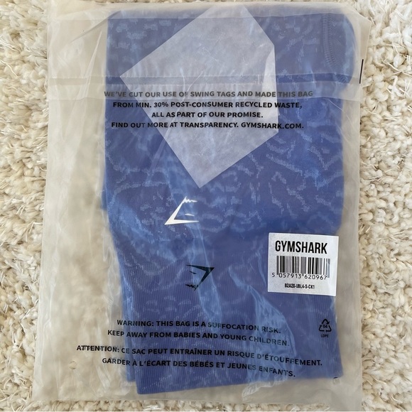 GYMSHARK Adapt Animal Seamless Cycling Shorts - Blue - Picture 8 of 9